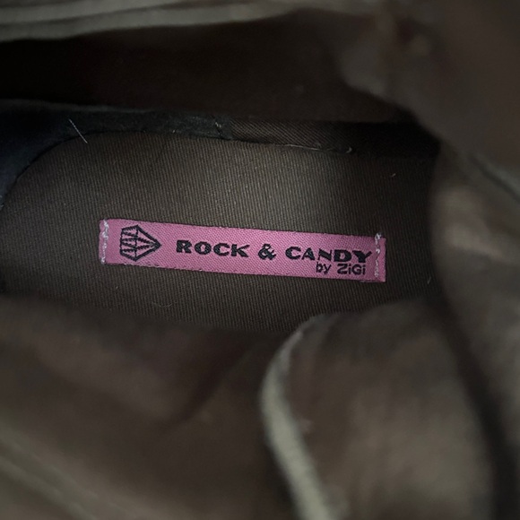 Rock & Candy Olive Green/Camo Lace-Up Boots - Picture 2 of 6